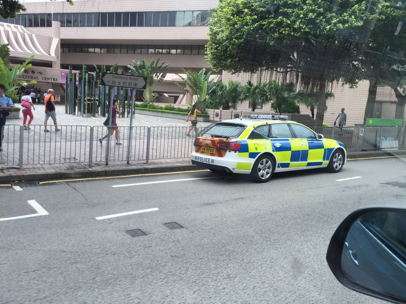 A6 Avant of the Police’s Traffic Division. The Battenburg markings came in several years ago